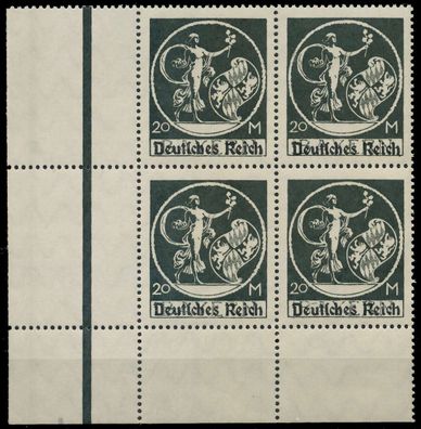 Deutsches REICH 1920 INFLA Nr 138I postfrisch Viererblo X819B12