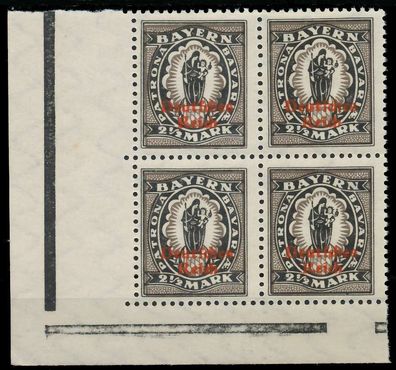 Deutsches REICH 1920 INFLA Nr 133I postfrisch Viererblo X82031E