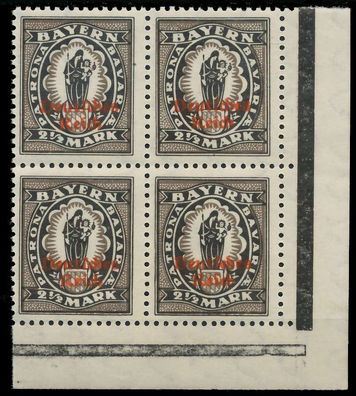 Deutsches REICH 1920 INFLA Nr 133I postfrisch Viererblo X820322