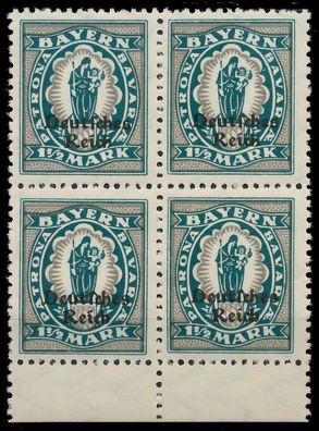 Deutsches REICH 1920 INFLA Nr 131 postfrisch Viererbloc X8203FA