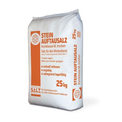 SWS Stein-Auftausalz Streusalz Kornklasse M | Sack (25 kg)