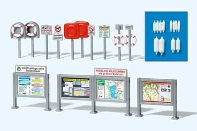 Preiser 17317 Informations-Schaukästen, Ret Spur H0