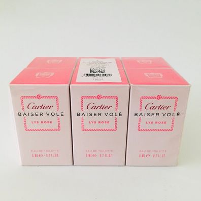 Cartier Baiser Vole Lys Rose Eau de Toilette 36ml (6x 6ml)