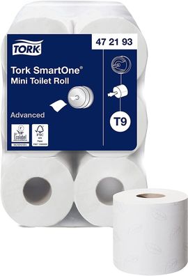 TORK Toilettenpapier SmartOne T9 Mini 2-lagig 12 Rollen - Weiss