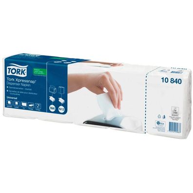 TORK 10840 Servietten Xpressnap 1-lagig 16,5 x 10,65 cm 1.125 St. - hochweiß