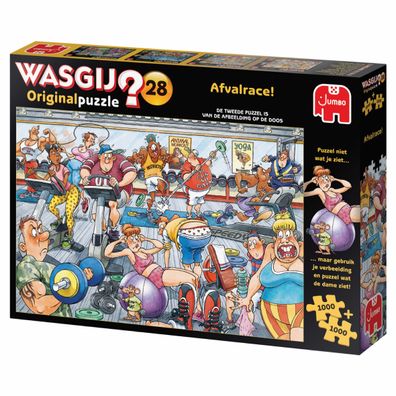 Jumbo Spiele 1119800312 Wasgij Original 28 Afvalrace! 2x1000 Teile Puzzle