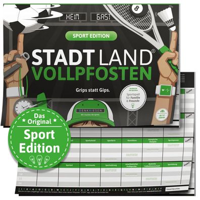 Denkriesen - Stadt Land VOLLPFOSTEN® - Sport Edition 'Grips statt Gips.' St