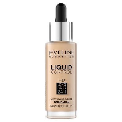 Eveline Cosmetics Liquid Control HD 24H Make-Up 011 Natérlich, 32ml