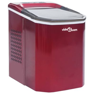 vidaXL Eiswürfelbereiter Rot 1,4 L 15 kg / 24 h