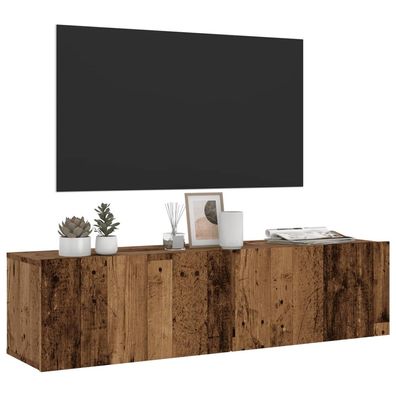 vidaXL TV-Wandschrank Altholz-Optik 120x30x30 cm Holzwerkstoff