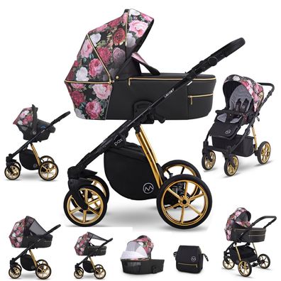 Kinderwagen 3in1 – Leichtbau, nur 12,8 kg, bis 22 kg nutzbar – Pax by Lux4Kids