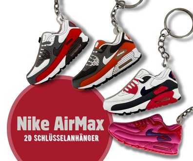 Nike Air Max 90 Schlüsselanhänger Silikon 2D Sneaker mini