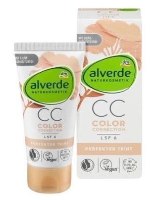 Alverde CC Cream 75ml fér Alle Hauttypen - Perfektionierende Farbkorrektur-Creme