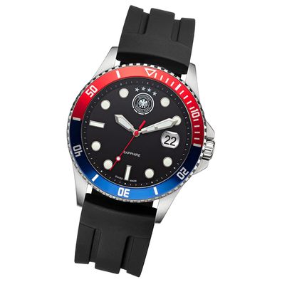 DFB Herrenuhr Silikon schwarz DFB official DFB Collection Armbanduhr UDF20504-1S