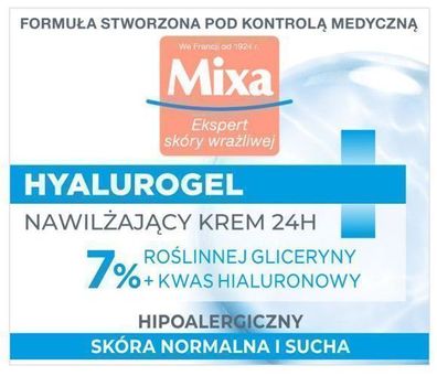 Mixa Hyalurogel Leichte Feuchtigkeitscreme 50ml