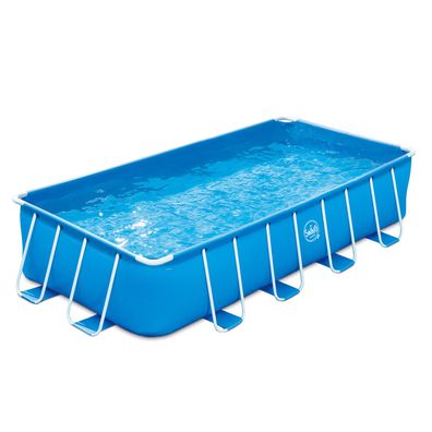 METAL FRAME Rectangular POOL - 4.88 x 2.44 x 1.07m with filter pump 12V - 3.8