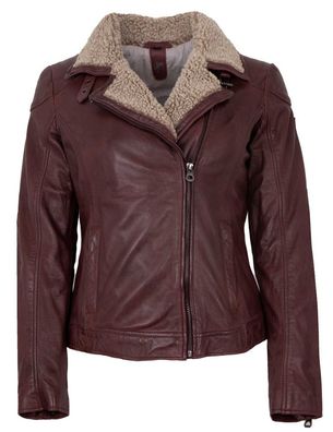 Gipsy - Damen Lederjacke Lammnappa Fell pflaume