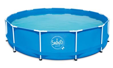 METAL FRAME ROUND POOL - 3.05m x 76cm Aufstellpool Metallrahmen Stahlwandpool