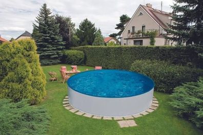 Aufstellpool Azuro 4.6 x 1.2m, WHITE wall 0.4mm, LAGOON Folie Folienbecken 0.4