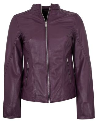 Jilani - Damen Lederjacke Lammnappa lila