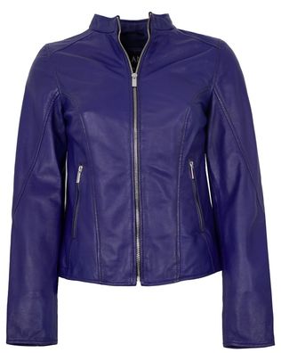 Jilani - Damen Lederjacke Lammnappa blau