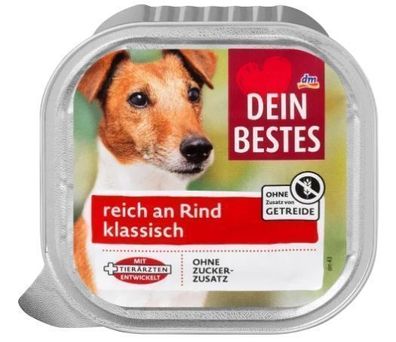 Premium Nassfutter fér Hunde aus Rindfleisch, 150 g