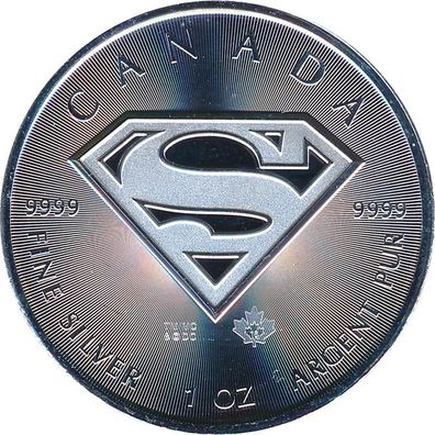 Kanada 2016 - Maple Leaf 1 Oz Silber - Superman Privy*