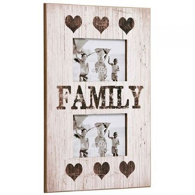 Landhaus Bilderrahmen Family MULTI Fotorahmen Vintage SHABBY CHIC RETRO DESIGN