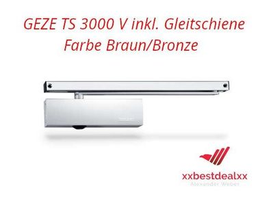 GEZE TS 3000 V Türschließer inkl. Gleitschiene 028349 Braun/ Bronze