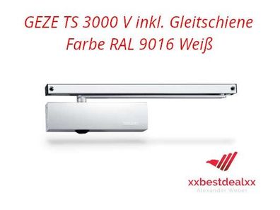 GEZE TS 3000 V Türschließer inkl. Gleitschiene 028350 Weiß