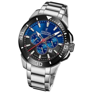 Festina Herrenuhr Edelstahl silber Festina Chrono bike Armbanduhr UF20641/C