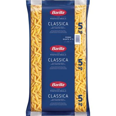 Barilla Penne Rigate No. 73 kleine Röhrennudeln 5 kg Beutel