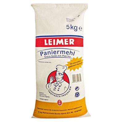 Leimer Paniermehl Extra Gold mit Paprika - 5,00 kg Sack