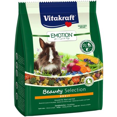 Vitakraft Emotion Beauty Adult, Zwergkaninchenfutter - 1,5kg