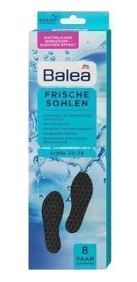 Balea Einlegesohlen, Frische Duftsohlen, 36-38, 8er Pack