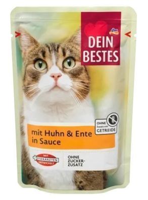 Dein Bestes Katzennassfutter 100g, Huhn & Ente