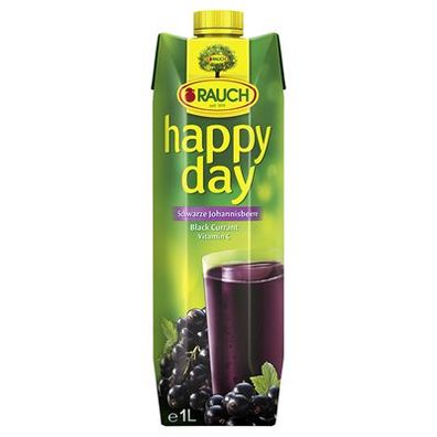 Happy Day Fruchtsaft Schwarze Johannisbeere 25 % Fruchtgehalt Tetra Pack - 6 x 1 l Pa