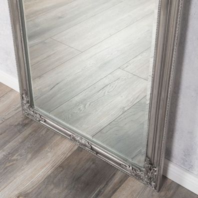 Wandspiegel BESSA silber antik 70x50cm barock pompös Spiegel Design Holzrahmen