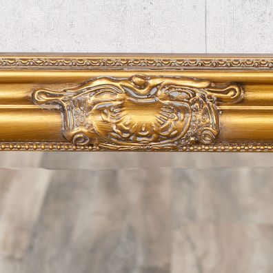 Wandspiegel BESSA gold antik 140x50cm barock Design Spiegel pompös Holzrahmen