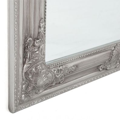 Wandspiegel BESSA silber antik 180x70cm barock Design Spiegel pompös Holzrahmen