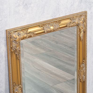 Wandspiegel BESSA gold antik 70x50cm barock pompös Spiegel Design Holzrahmen