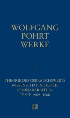 Werke Band 1, Wolfgang Pohrt