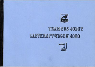 Verkaufsmappe Büssing Trambus 4000´T / LKW 4000