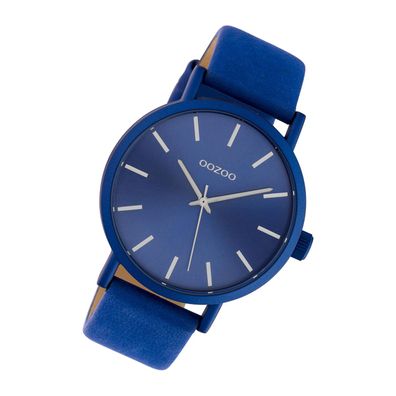 Oozoo Leder Damen Uhr C10452 Analog Quarzuhr Armband blau Timepieces UOC10452