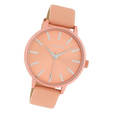 Oozoo Leder Damen Uhr C10617 Analog Quarzuhr Armband pink Timepieces UOC10617