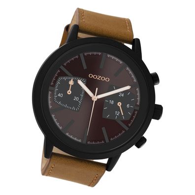 Oozoo Herren Armbanduhr Timepieces Analog Leder braun UOC10806