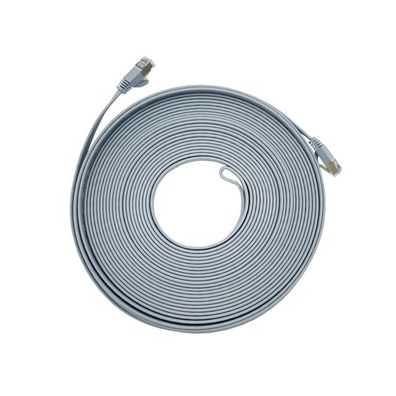 30m CAT7 Patchkabel Netzwerkkabel flach Internet Kabel grau Patch