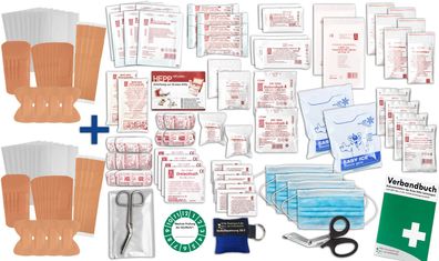 Erste Hilfe Set nach aktueller DIN 13169 Plus 1 für Betriebe + Notfallbeatmungshilfe