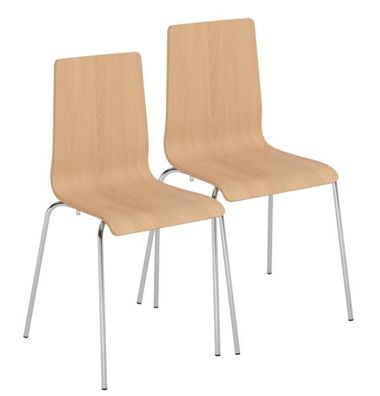 Holzstuhl SBH2 Schalenstuhl 2er Set Besucherstuhl Konferenzstuhl Stuhl vh-büromöbel