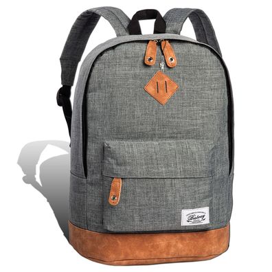 Bestway grauer Tagesrucksack Kunstlederboden Businessrucksack unisex ORI102K